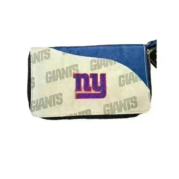 NWT New York Giants Curve Zip Organizer Wallet Wristlet NFL - Picture 2 of 15